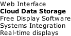 Web Interface Cloud Data Storage Free Display Software Systems Integration Real-time displays